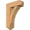 Ekena Millwork Thorton Arts and Crafts Smooth Bracket w/ Offset Brace, Western Red Cedar, 7 1/2"W x 22"D x 30"H BKT0806X22X30THR03SWR - alternate 1